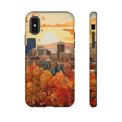An Urban Autumn Overlook - Impact Resistant Phone Case iPhone X Matte